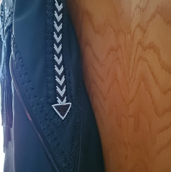 Womens leather biker jacket - Picture 3 of 9